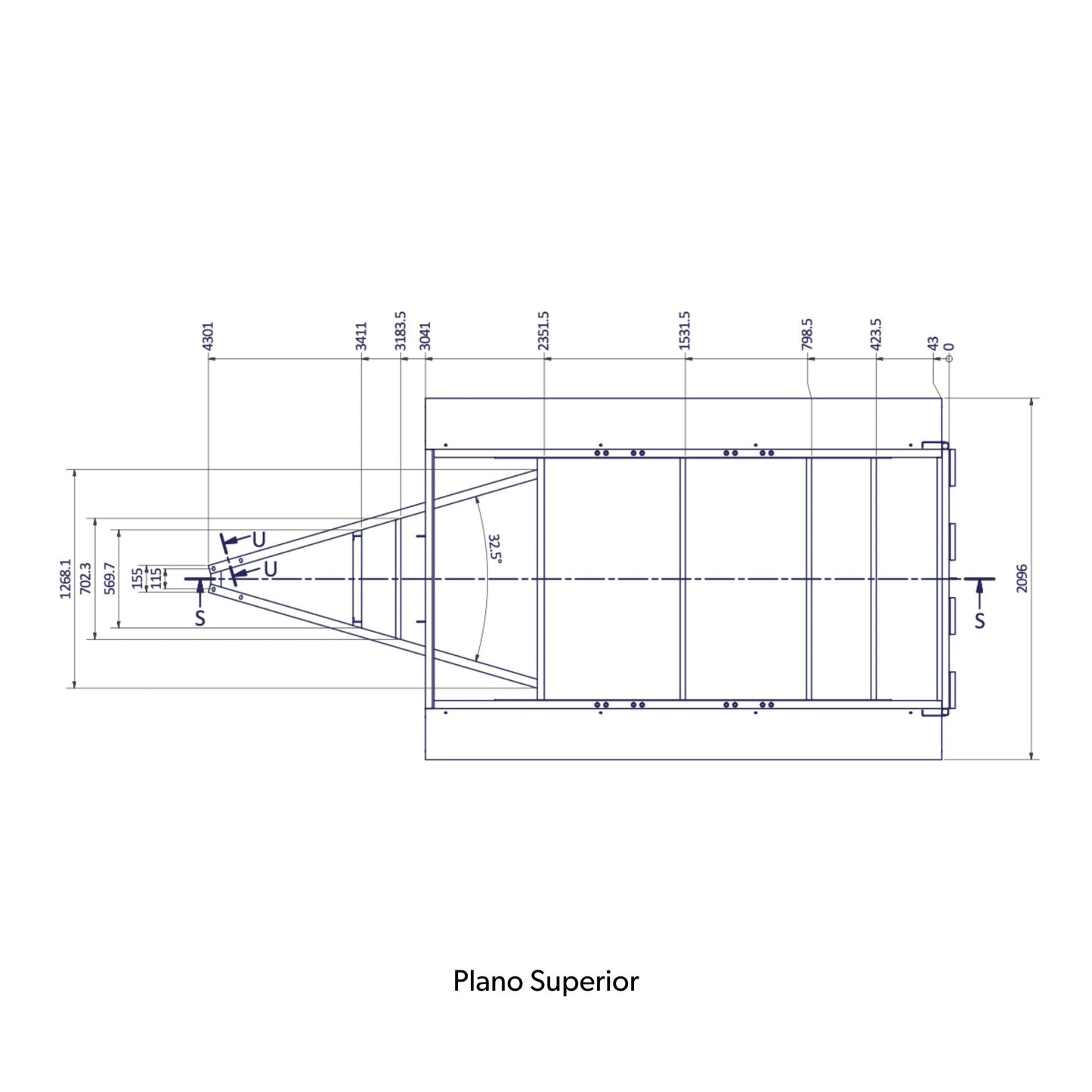 Remolque de Carga 3 x 1,5m 3000 kg - 1500 kg - 2 ejes