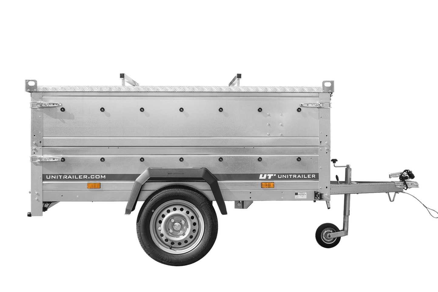 Remolque ligero 200x125 UNITRAILER GARDEN 201 BASCULANTE con laterales BIS y cubierta de aluminio