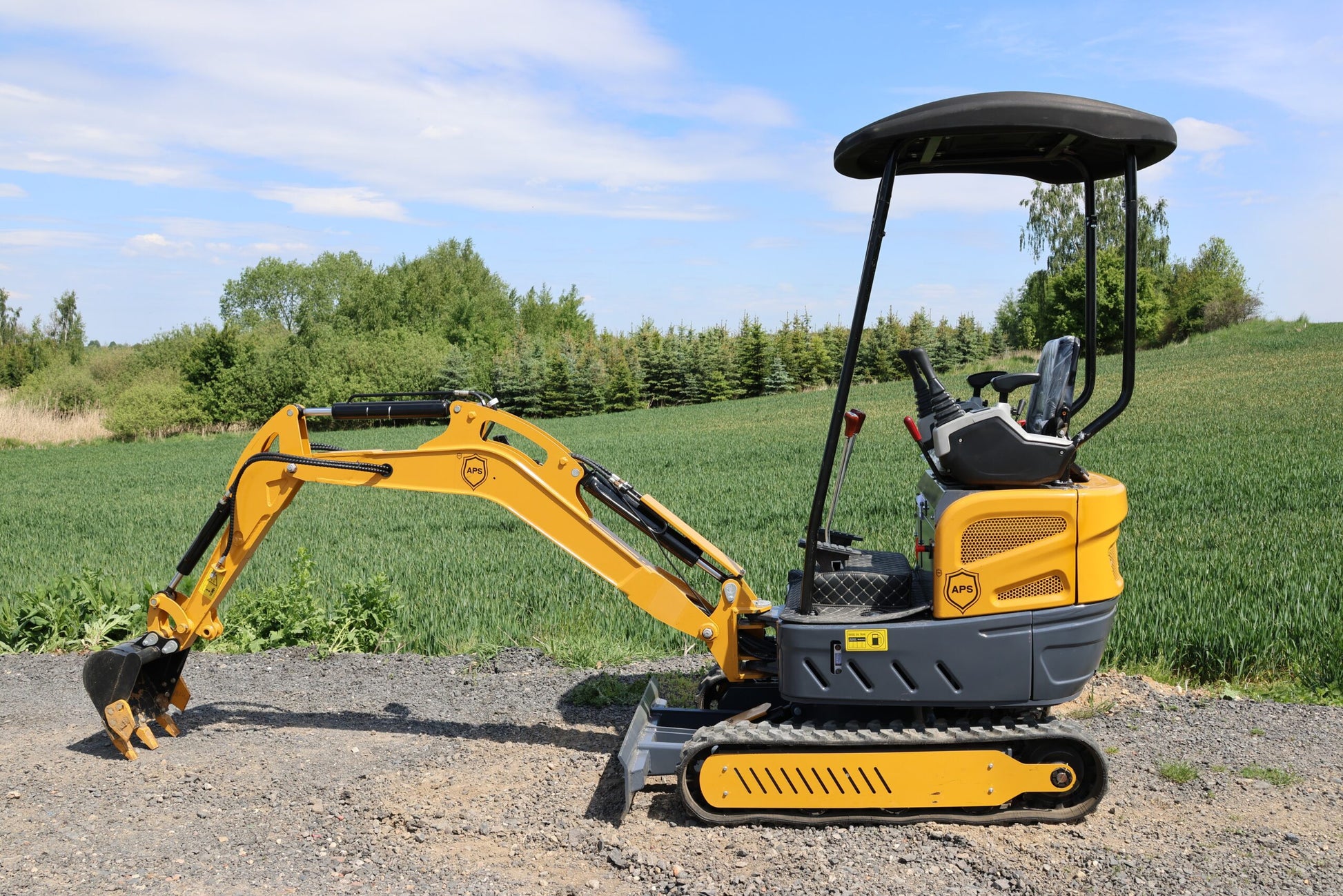 Miniexcavadora APS OKW17 con brazo oscilante