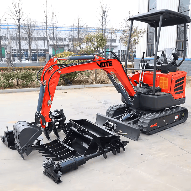 Miniexcavadora de 1 Tonelada EURO 5 con Motor Kubota