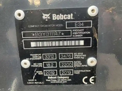 Miniexcavadora BOBCAT E34 – ocasión