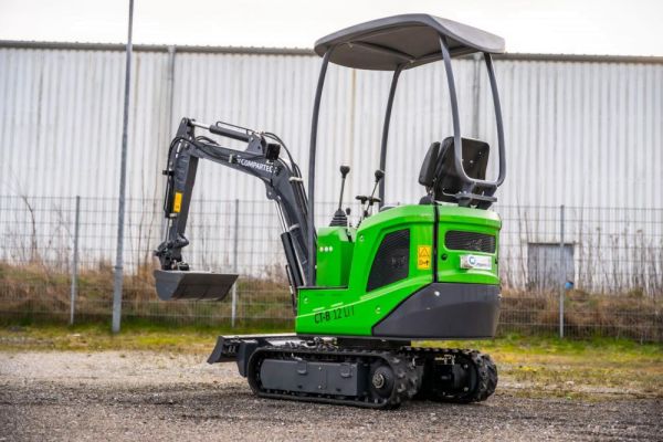 Miniexcavadora eléctrica de litio Compartec CT-B 12 Li de 1,1 t usada, 108 h con 3 cucharones