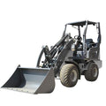 Cargadora articulada usada Compartec CT-W12I de 1,2 t con 589 h, incluye horquillas y cuchara