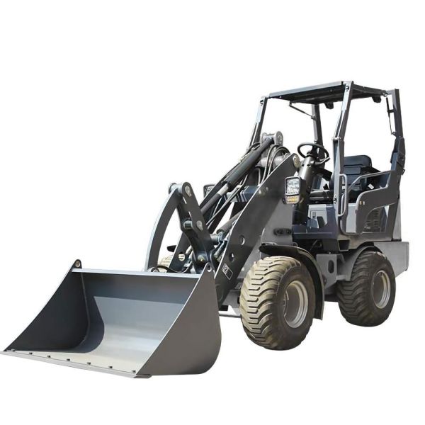 Cargadora articulada usada Compartec CT-W12I de 1,2 t con 589 h, incluye horquillas y cuchara