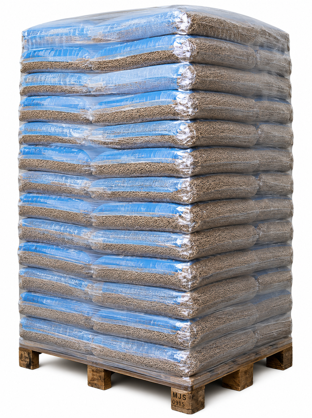 Palet de pellets Enplus A1 Ecopellets en sacos de 15 kg para calefacción