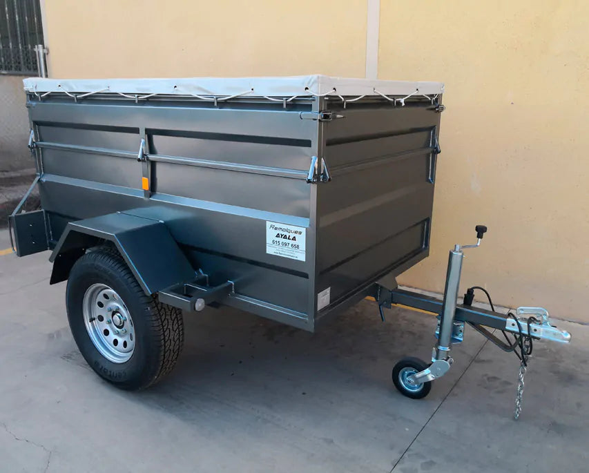 Remolque 4x4 basculante por inercia 2.000 x 1.300 x 600 + 350 – Mma 750 kg
