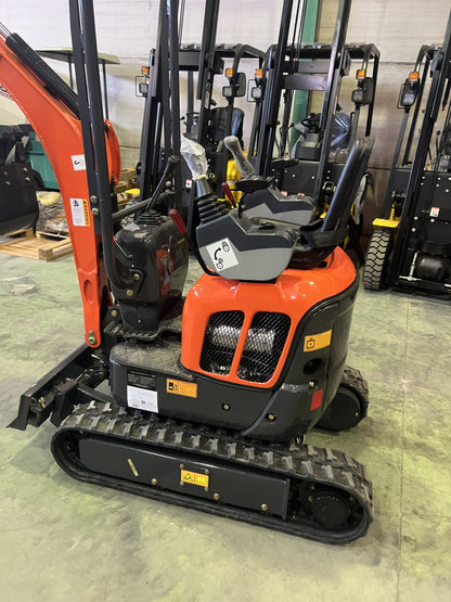 Mini Excavadora 1200 kg Motor Kubota 3 Cilindros con Orugas Retráctiles de 74 cm