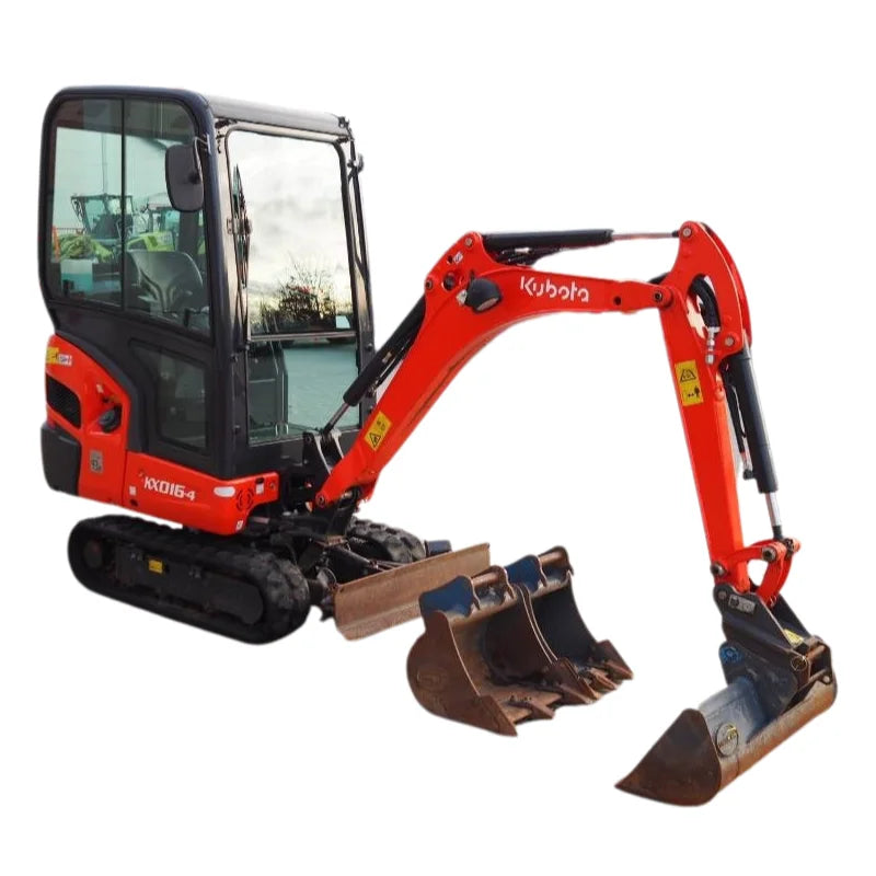 Miniexcavadora Kubota KX016-4 1,6 t vía variable — Cabina calefactada — Usada 2022 — 330 h