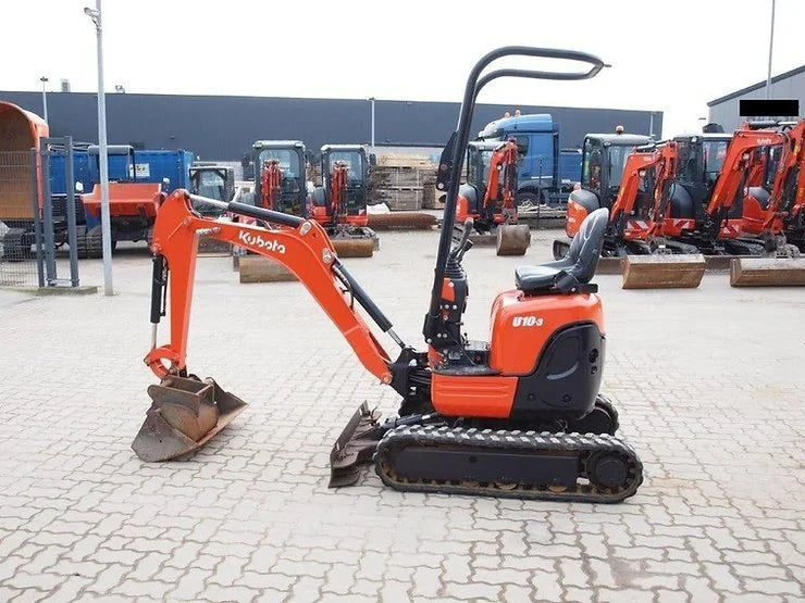 Miniexcavadora Kubota U10-3 ultracompacta de 1 tonelada, usada, año 2016, 2028 horas, con 3 cucharones