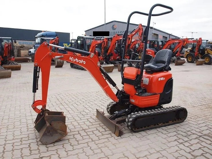 Miniexcavadora Kubota U10-3 ultracompacta de 1 tonelada, usada, año 2016, 2028 horas, con 3 cucharones