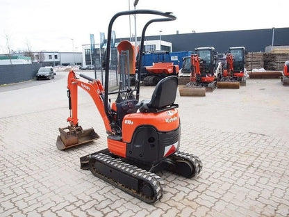 Miniexcavadora Kubota U10-3 ultracompacta de 1 tonelada, usada, año 2016, 2028 horas, con 3 cucharones