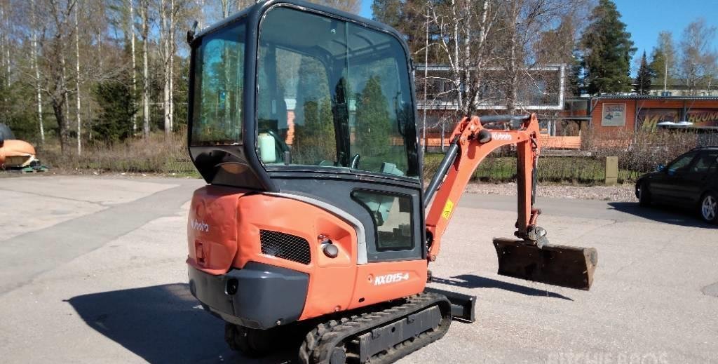 Kubota KX015-4 de Ocasión (2015) – Miniexcavadora 1,5T Revisada con 3 Cazos – 3 880 h