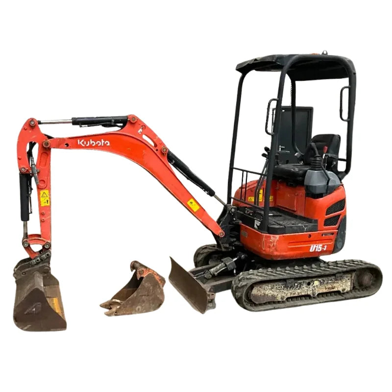 Miniexcavadora Kubota U15-3 de 1,7 t con ancho variable — Motor D782-BH 9,6 kW — Usada 2017 — 1.500 h
