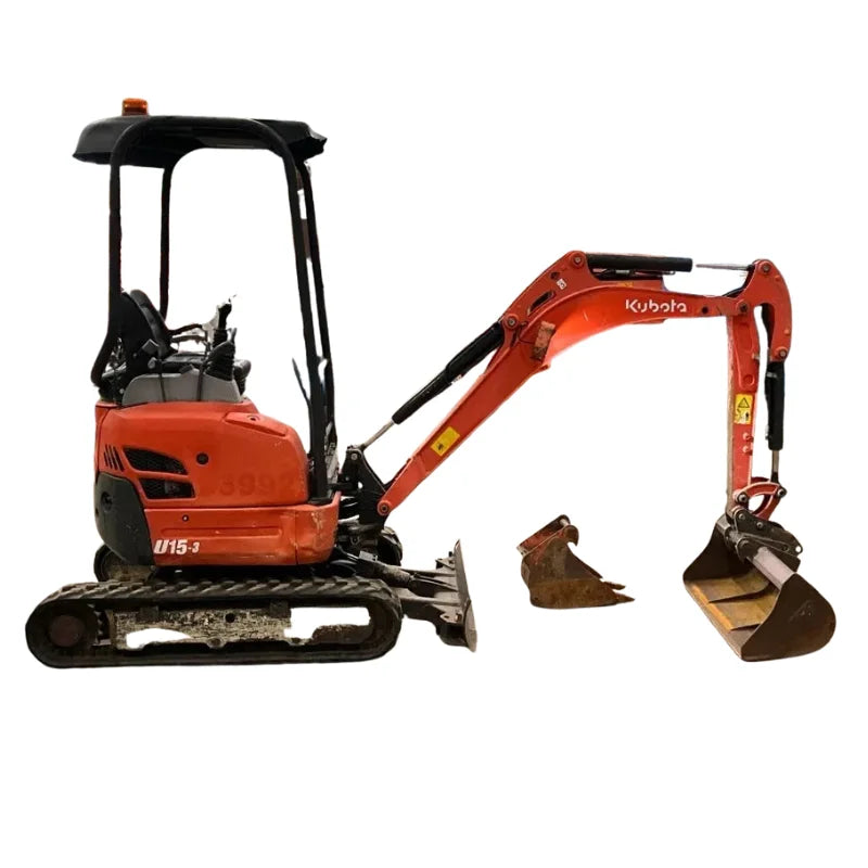 Miniexcavadora Kubota U15-3 de 1,7 t con ancho variable — Motor D782-BH 9,6 kW — Usada 2017 — 1.500 h
