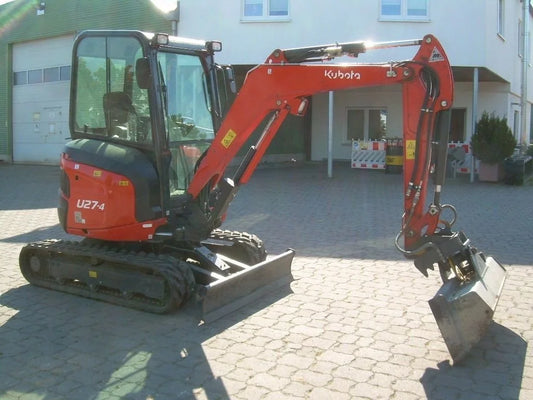 Miniexcavadora Kubota U 27-4 de 2,6 t usada 2020 con solo 315 h y 3 cucharones