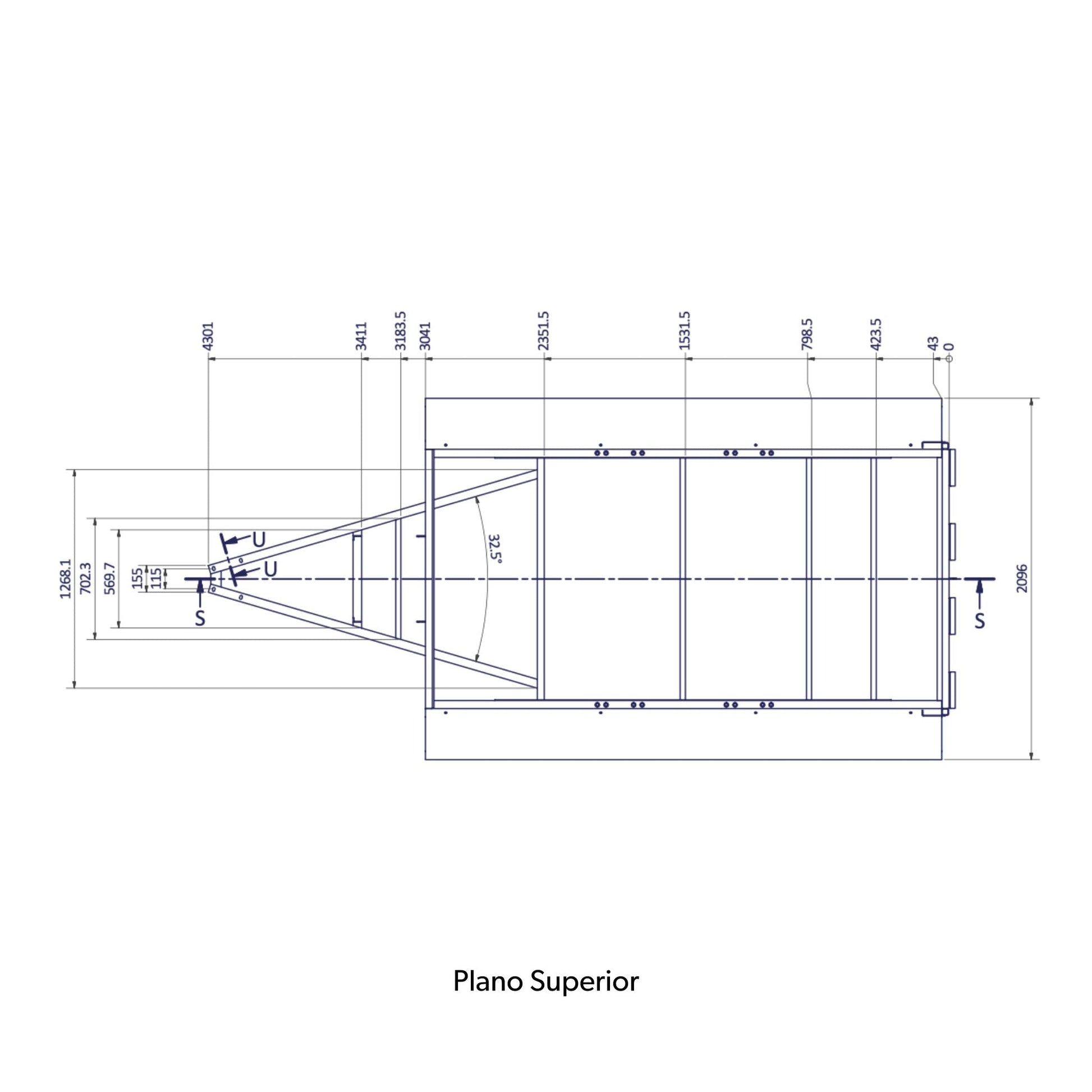 Remolque de Carga 3 x 1,5m 3500 kg - 1800 kg - 2 ejes