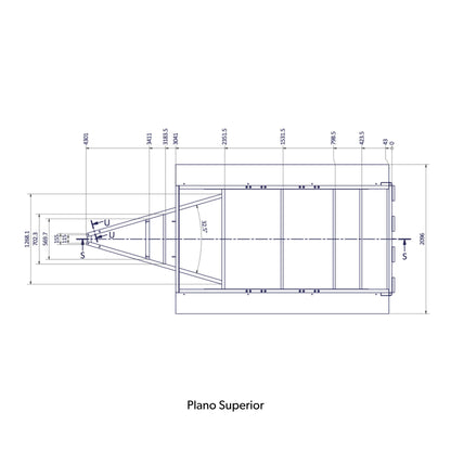 Remolque de Carga 3 x 1,5m 3500 kg - 1800 kg - 2 ejes