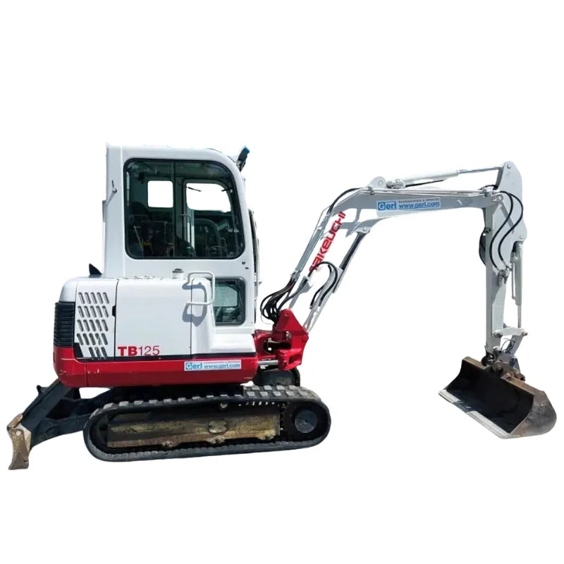 Miniexcavadora Takeuchi TB125 de 2,8 t de ocasión 2008 con enganche rápido y líneas para martillo