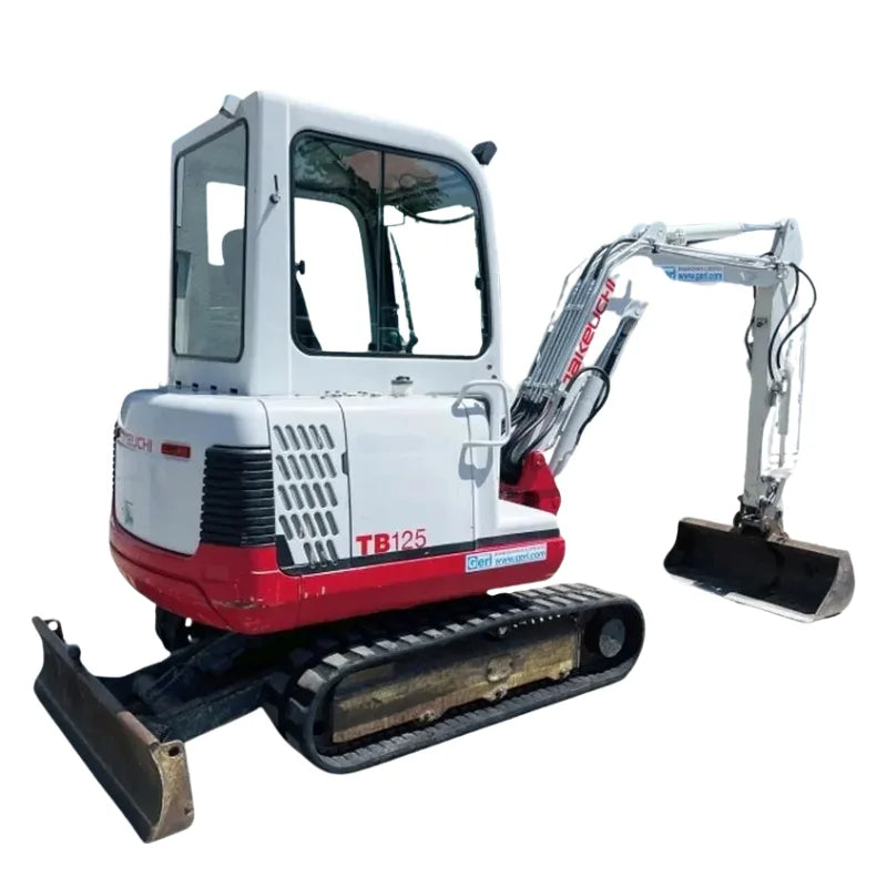 Miniexcavadora Takeuchi TB125 de 2,8 t de ocasión 2008 con enganche rápido y líneas para martillo