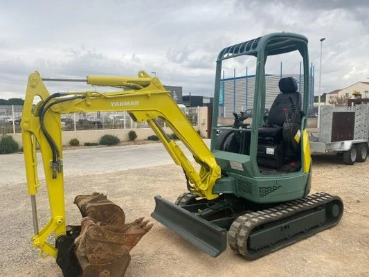 Miniexcavadora Yanmar VIO20 de 2,2 t usada 2011 con 2408 h, enganche Morin y 3 cucharas