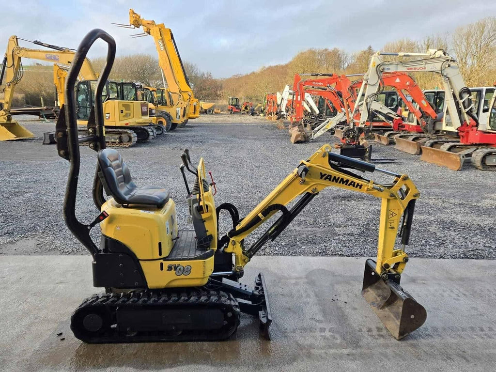 Miniexcavadora compacta Yanmar SV08 de 1 t usada 2020 con 1238 h chasis extensible