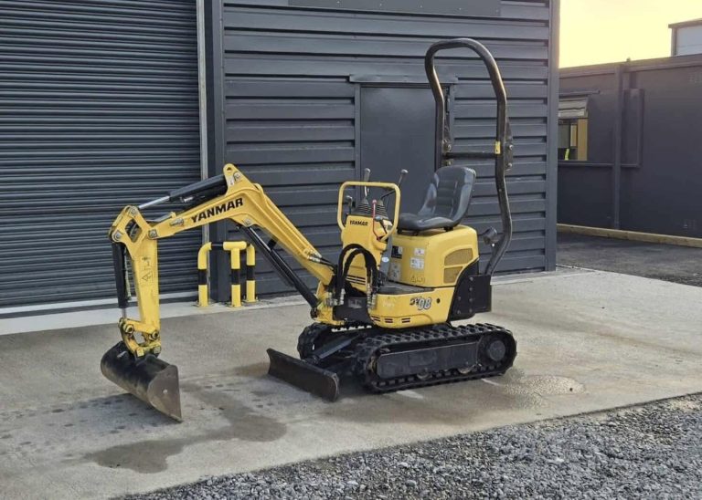 Miniexcavadora compacta Yanmar SV08 de 1 t usada 2020 con 1238 h chasis extensible