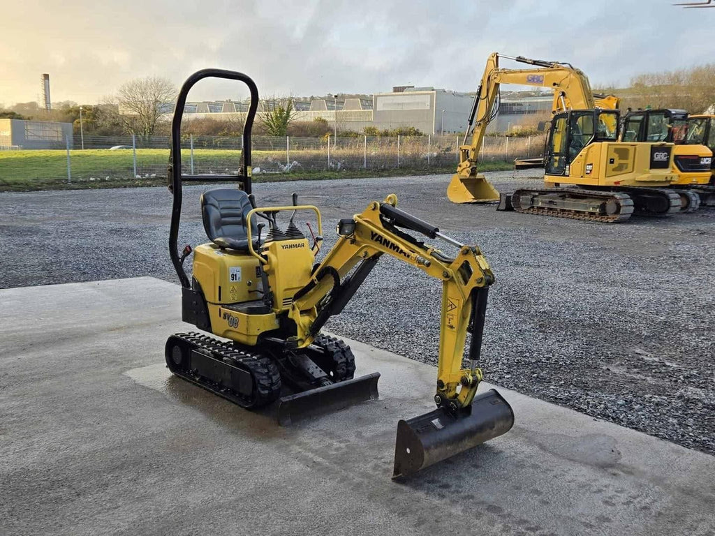 Miniexcavadora compacta Yanmar SV08 de 1 t usada 2020 con 1238 h chasis extensible