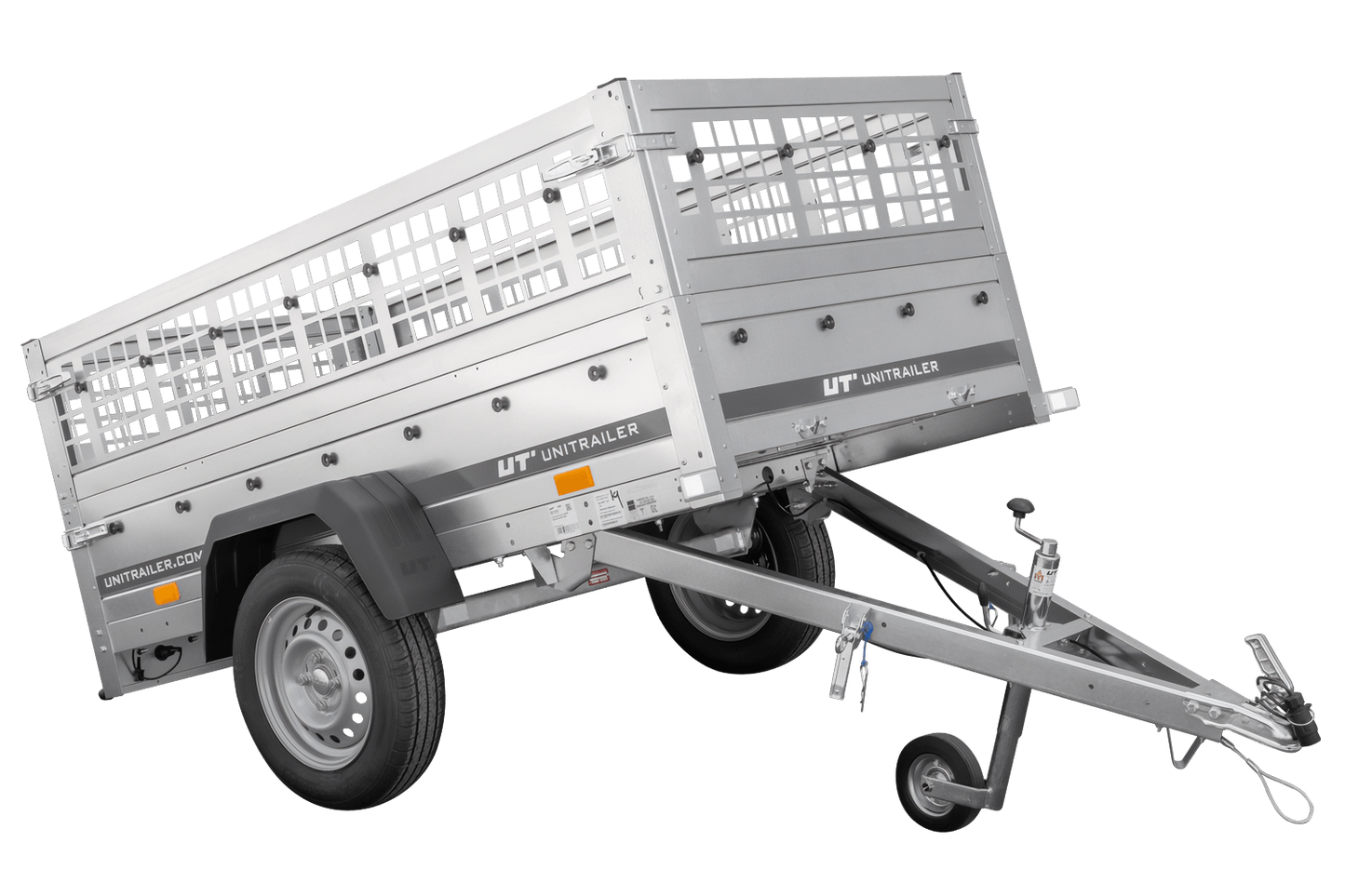 Remolque de jardín Anhänger Führerschein B 200 KIPP 200x106 cm 750 kg con rejilla para hojas