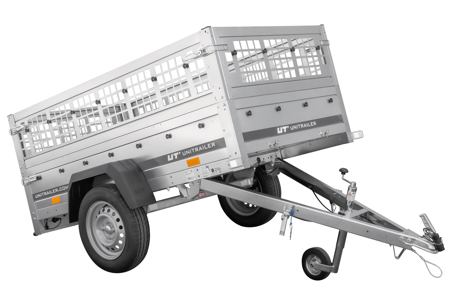 Remolque de jardín Anhänger Führerschein B 200 KIPP 200x106 cm 750 kg con rejilla para hojas