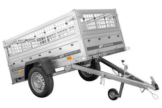 Remolque de jardín Anhänger Führerschein B 200 KIPP 200x106 cm 750 kg con rejilla para hojas