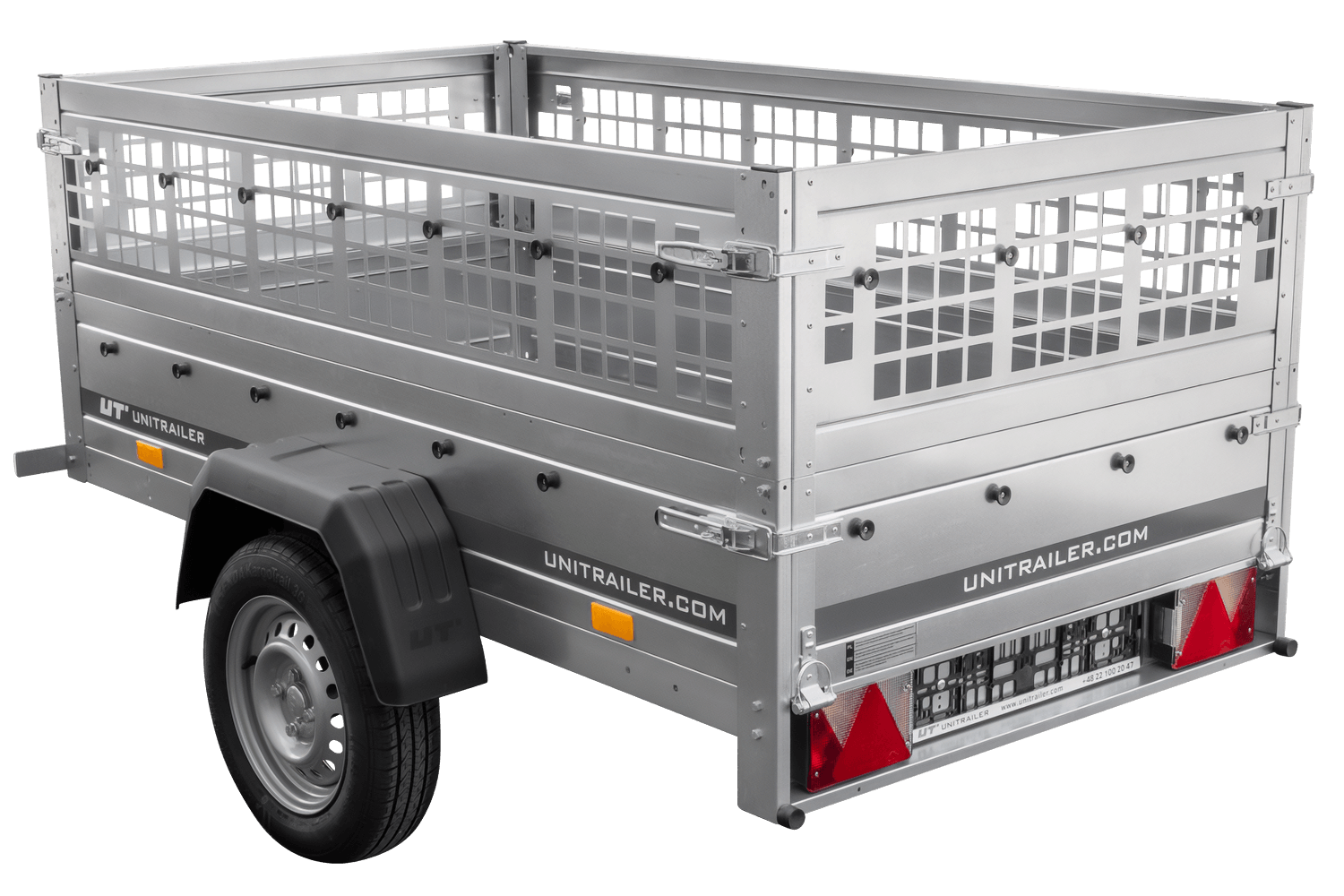 Remolque de jardín Anhänger Führerschein B 200 KIPP 200x106 cm 750 kg con rejilla para hojas