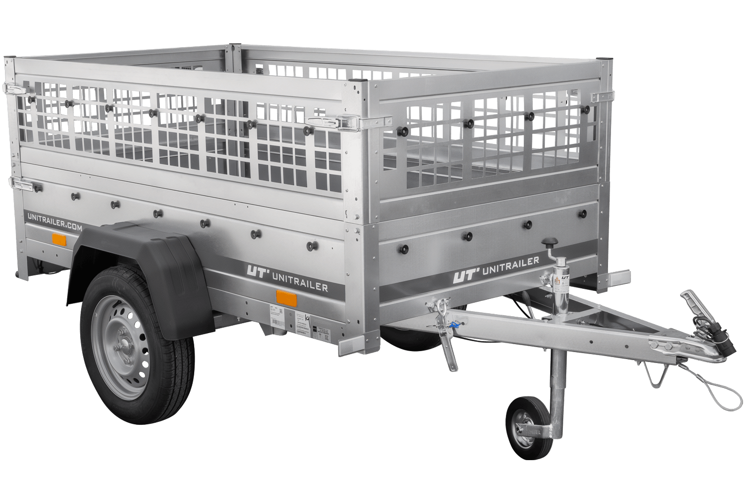 Remolque de jardín Anhänger Führerschein B 200 KIPP 200x106 cm 750 kg con rejilla para hojas