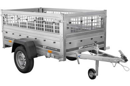 Remolque de jardín Anhänger Führerschein B 200 KIPP 200x106 cm 750 kg con rejilla para hojas