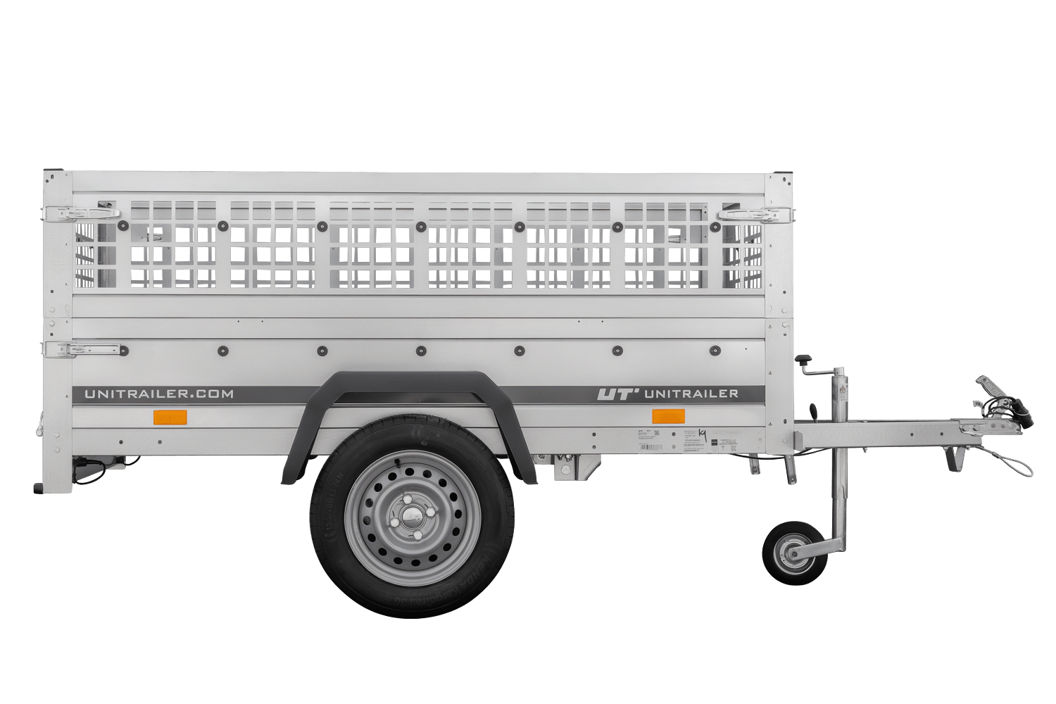 Remolque de jardín Anhänger Führerschein B 200 KIPP 200x106 cm 750 kg con rejilla para hojas