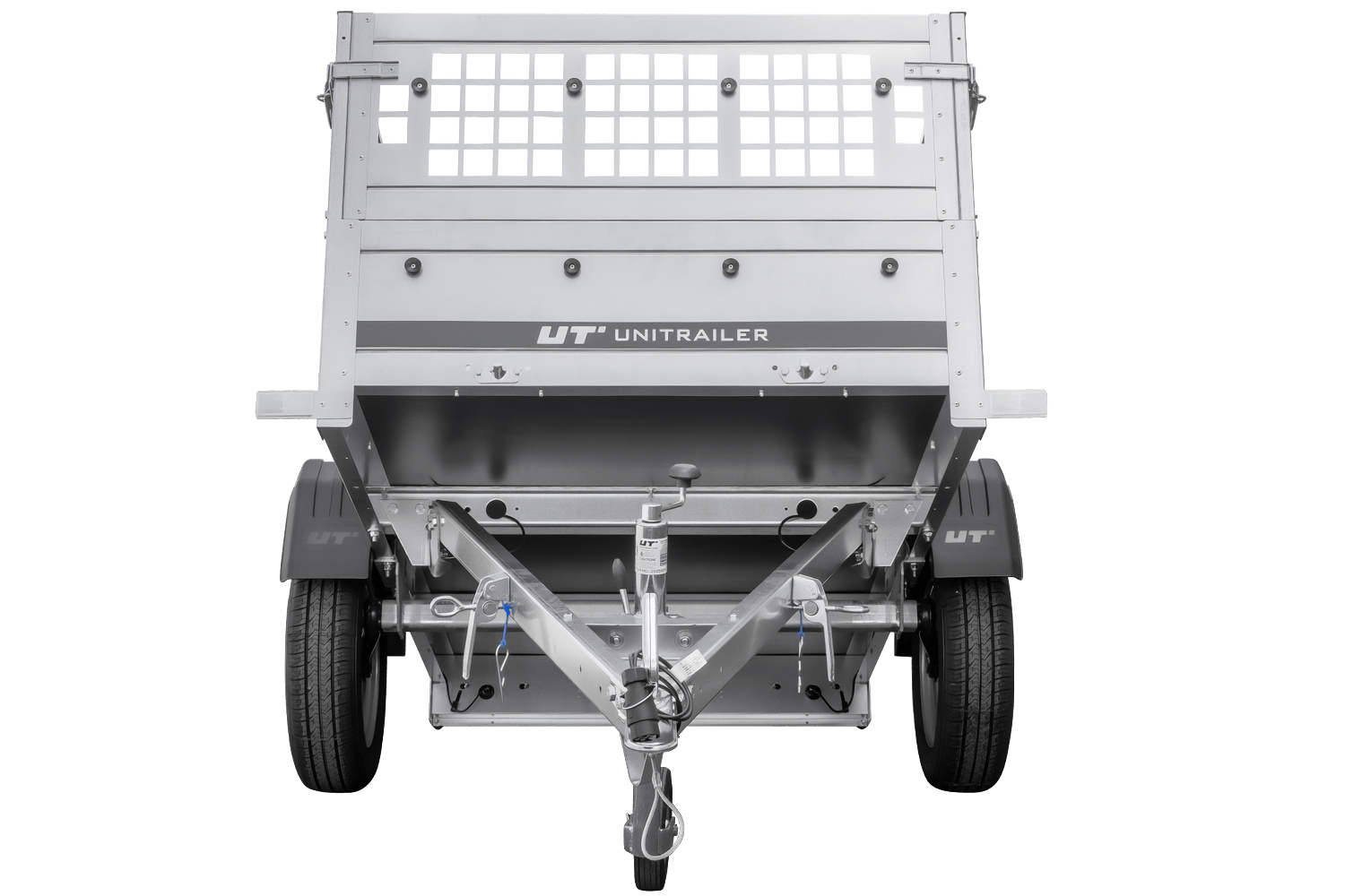 Remolque de jardín Anhänger Führerschein B 200 KIPP 200x106 cm 750 kg con rejilla para hojas