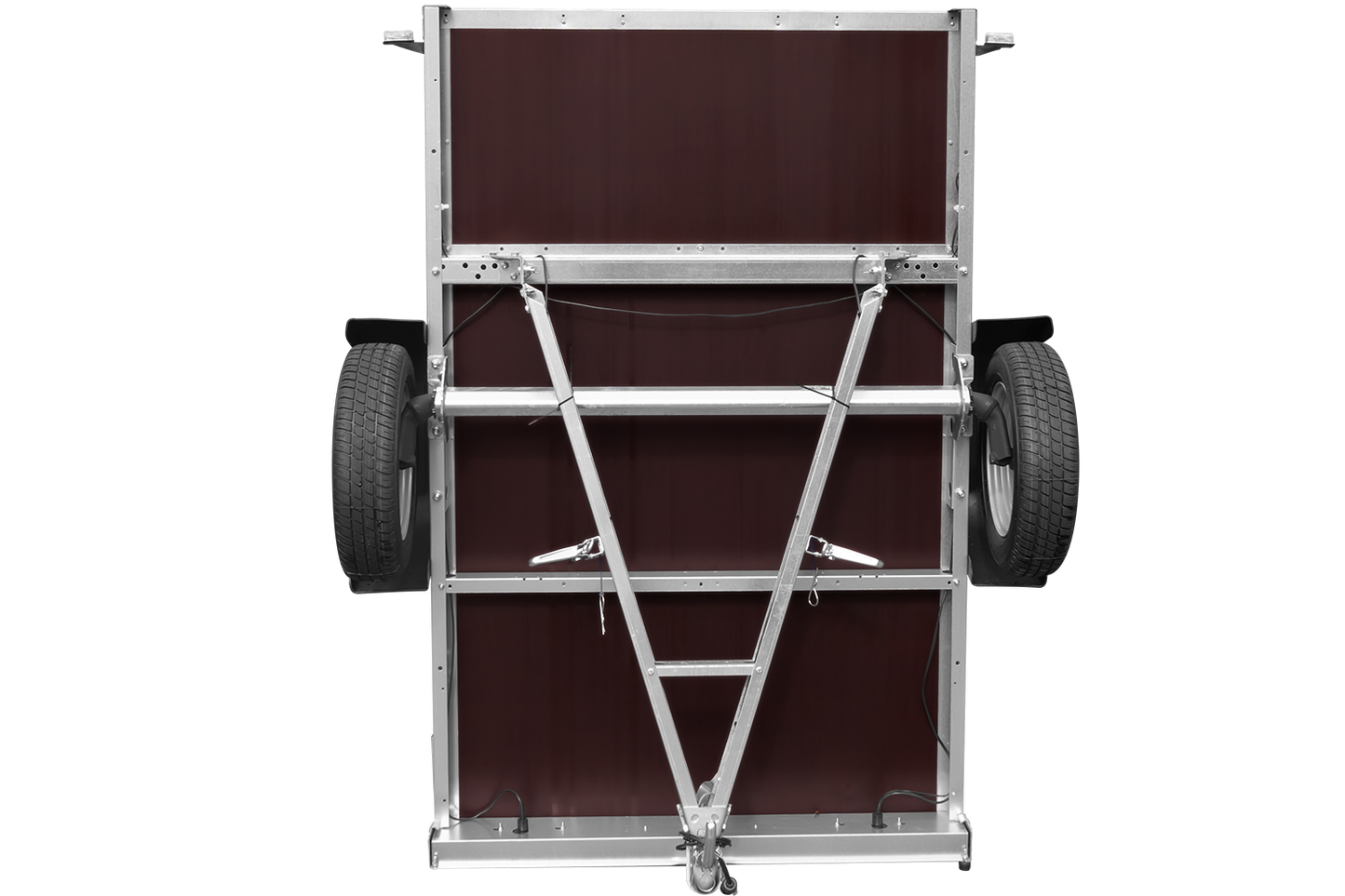 Remolque para coches Garden Trailer 201 KIPP 200x125 cm 750 kg [con lona plana, rueda de apoyo y soporte para lona]