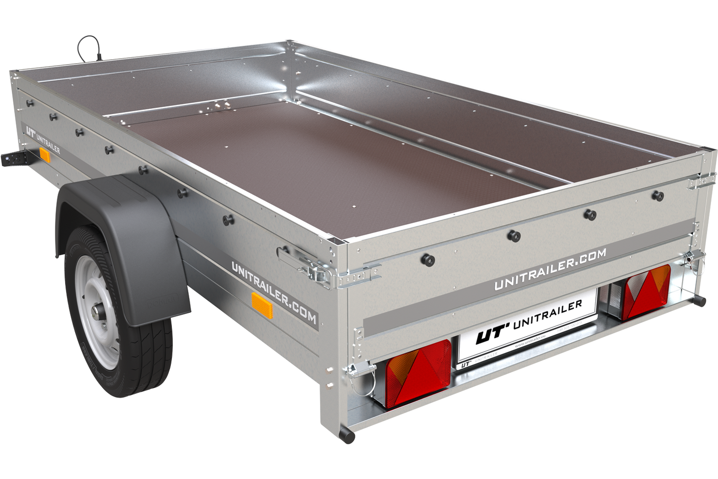 Remolque de un eje Unitrailer Garden Trailer 230 FD 230 x 125 cm con lanza fija 750 KG
