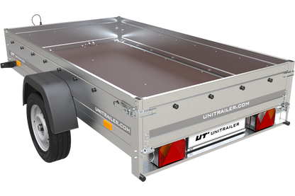 Remolque de un eje Unitrailer Garden Trailer 230 FD 230 x 125 cm con lanza fija 750 KG