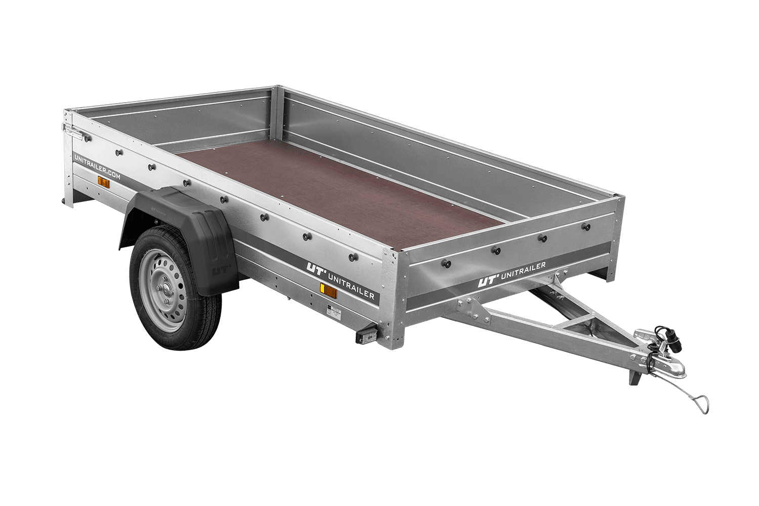 Remolque de un eje Unitrailer Garden Trailer 230 FD 230 x 125 cm con lanza fija 750 KG