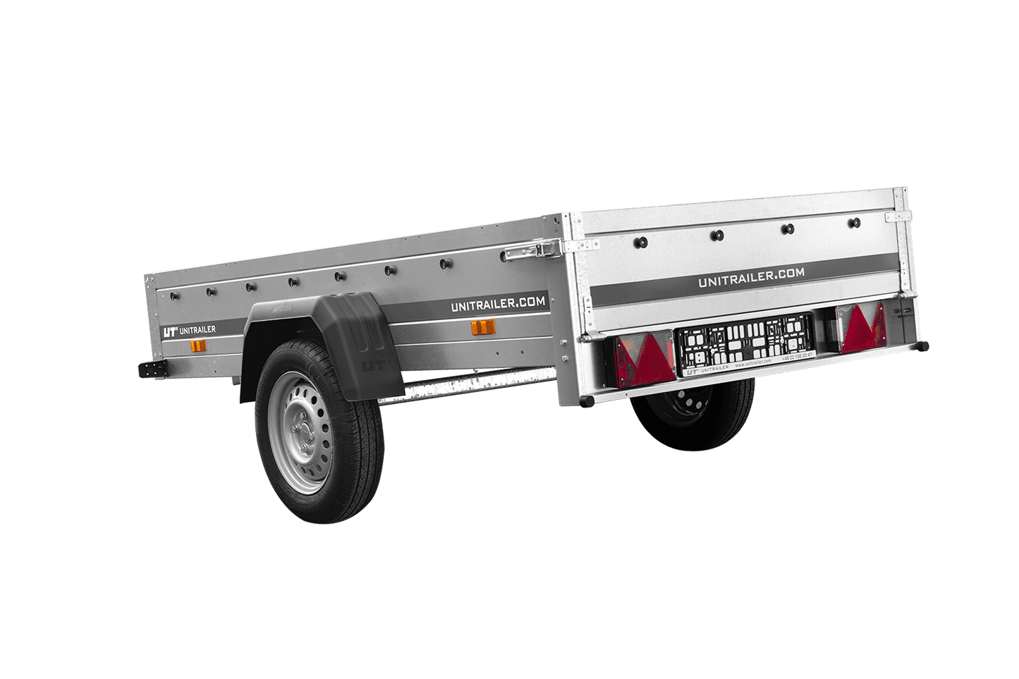 Remolque de un eje Unitrailer Garden Trailer 230 FD 230 x 125 cm con lanza fija 750 KG