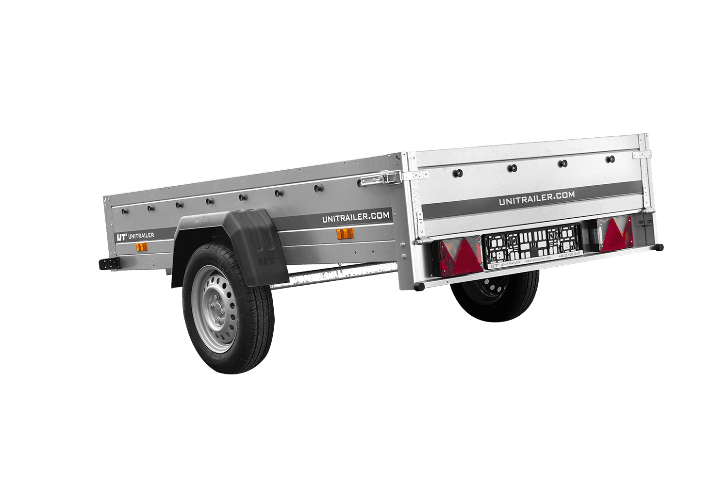 Remolque de un eje Unitrailer Garden Trailer 230 FD 230 x 125 cm con lanza fija 750 KG