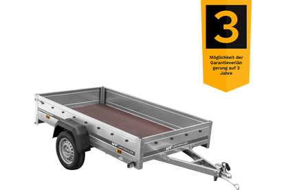 Remolque de un eje Unitrailer Garden Trailer 230 FD 230 x 125 cm con lanza fija 750 KG