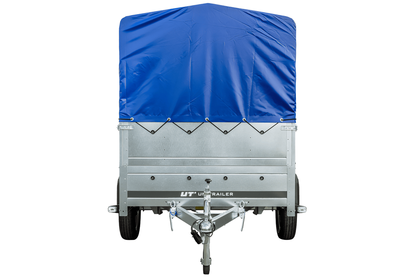 Remolque GARDEN TRAILER 230 BASCULANTE con rueda de apoyo, laterales adicionales, lona alta y estructura H800