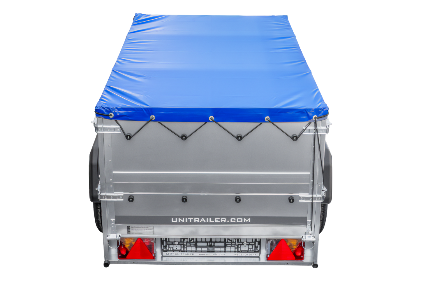 Remolque basculante para coche GARDEN TRAILER 200 KIPP con paredes laterales adicionales, rueda de apoyo y lona plana