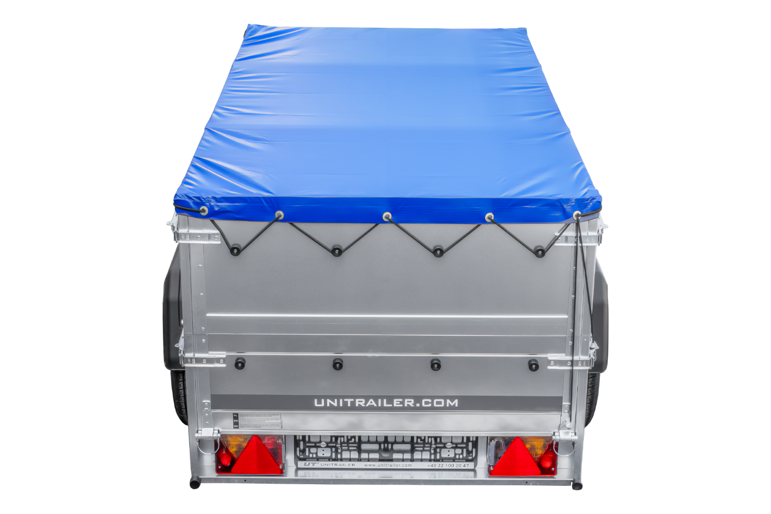 Remolque basculante para coche GARDEN TRAILER 200 KIPP con paredes laterales adicionales, rueda de apoyo y lona plana