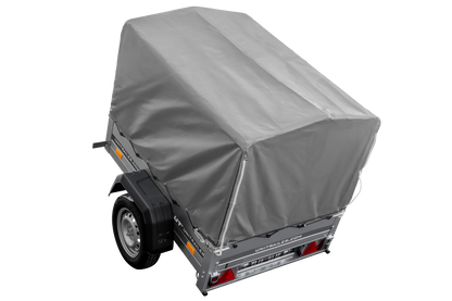 Remolque Basculante 750 kg Garden Trailer 150 KIPP 150x106 cm [con lona alta, estructura alta y rueda de apoyo]