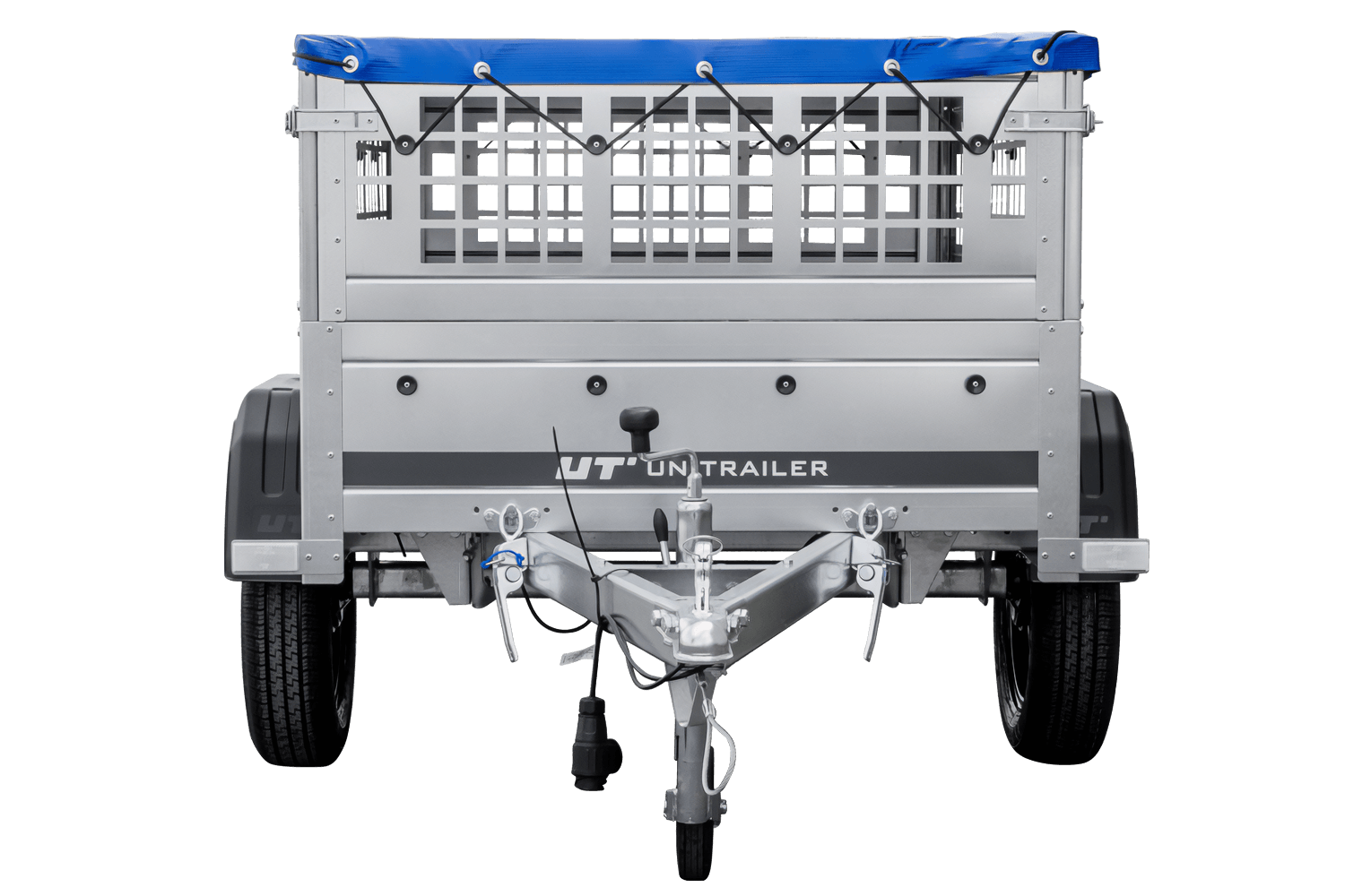Remolque compacto Garden Trailer 150 KIPP 150x106 cm 750 kg con rejilla para hojas