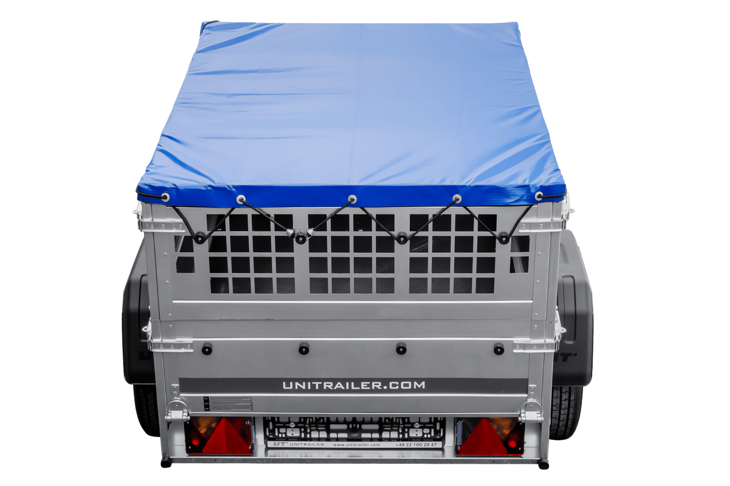 Remolque compacto Garden Trailer 150 KIPP 150x106 cm 750 kg con rejilla para hojas