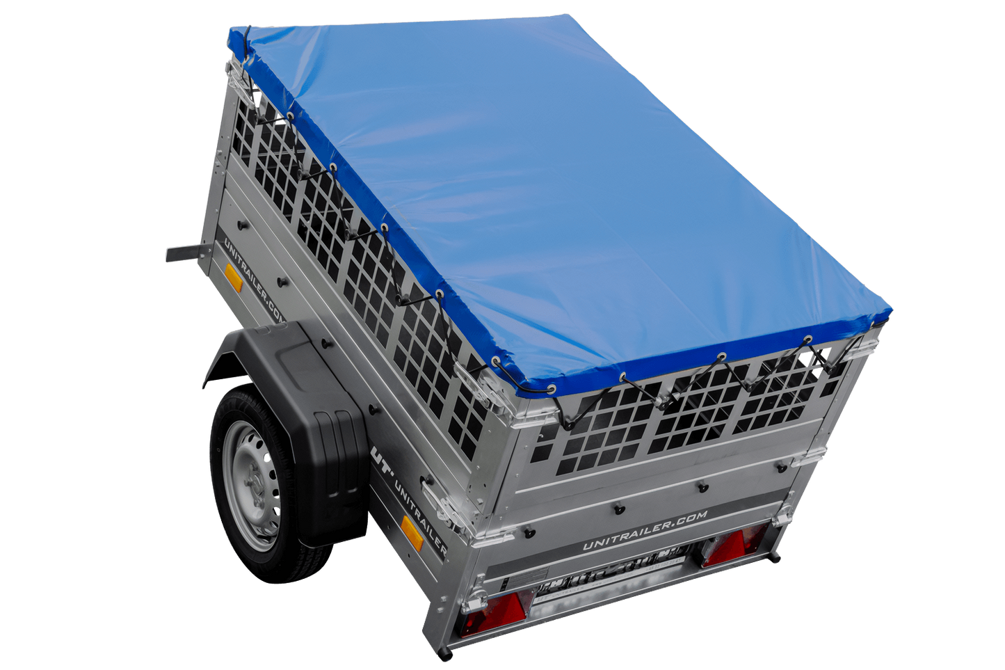 Remolque compacto Garden Trailer 150 KIPP 150x106 cm 750 kg con rejilla para hojas