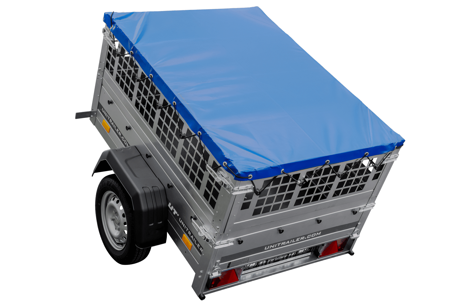 Remolque compacto Garden Trailer 150 KIPP 150x106 cm 750 kg con rejilla para hojas